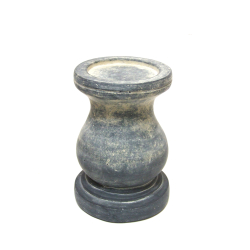 Świecznik gliniany ceramiczny Szary 22cm